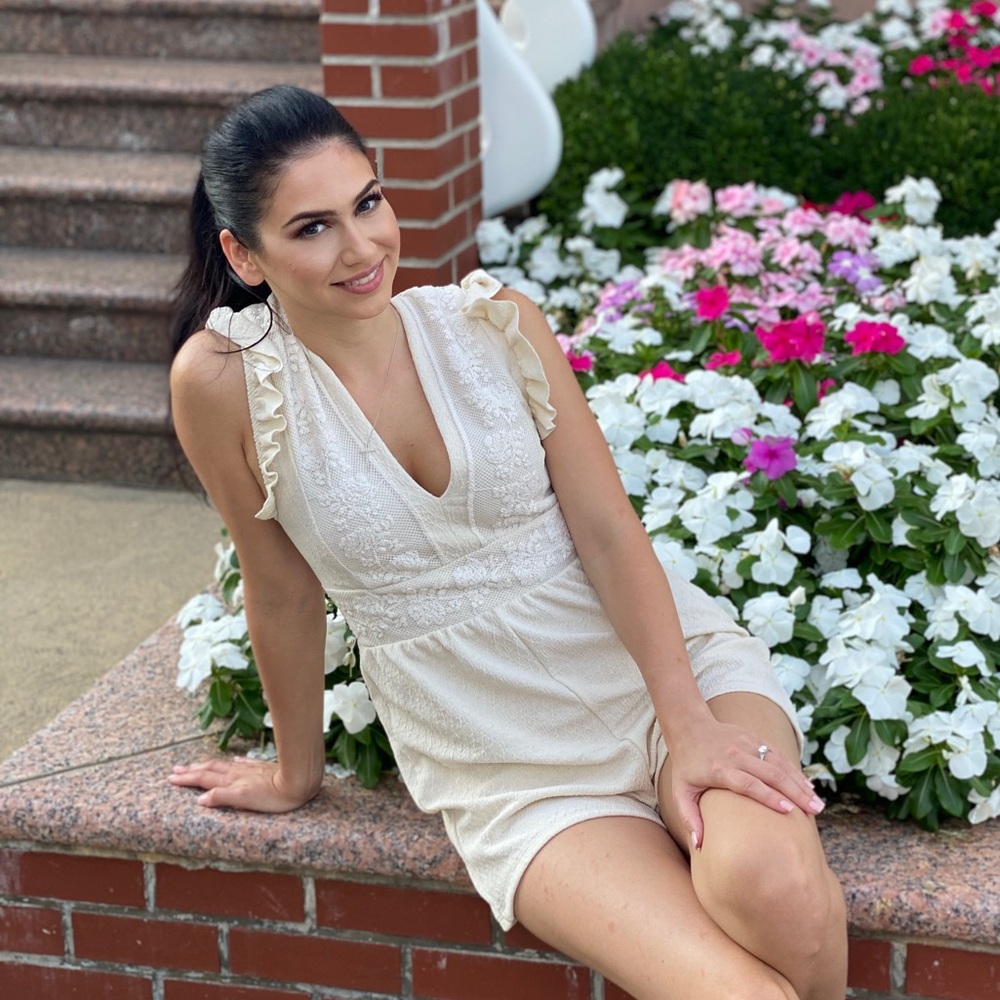 Zara Basic Size Small Romper Ivory - image 6